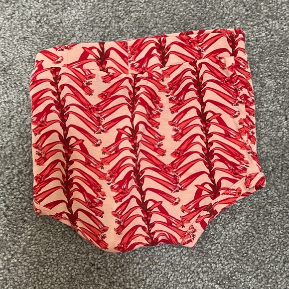 Kate Quinn Short Sleeve Double Ruffle Top & Bloomer Set- Red Vine Stripe 🌟HP🌟 - Picture 9 of 11